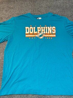 Miami Dolphins 2XL Shirt Short Sleeve NFL Team Apparel Short Sleeve